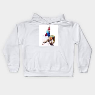 Girl with the pearl earring remixed Kids Hoodie